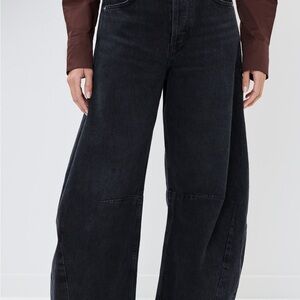 Citizens Of Humanity Black Flare Wide Leg Jeans